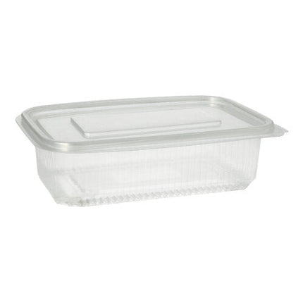Starpak 50 Verpackungsbecher mit Klappdeckeln, PP transparent rechteckig