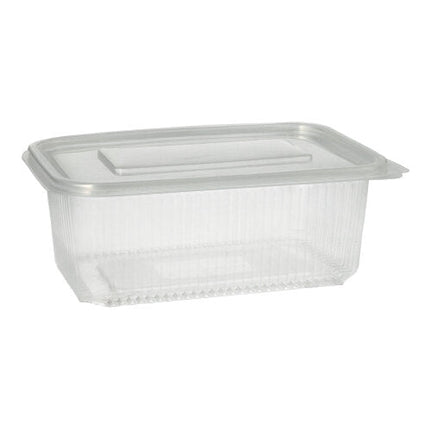 Starpak 50 Verpackungsbecher mit Klappdeckeln, PP transparent rechteckig