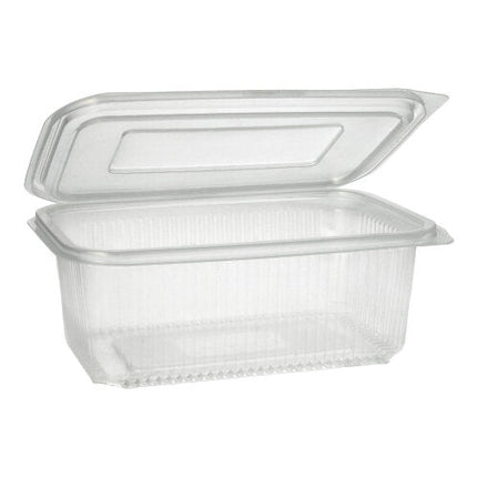 Starpak 50 Verpackungsbecher mit Klappdeckeln, PP transparent rechteckig