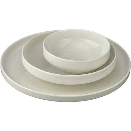 Weißes Rose Geschirrset Maria – 24-teilig, Porzellan, klassisch & elegant
