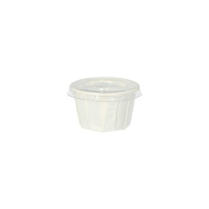 Starpak 125 Deckel für Dressingbecher, PET rund Ø 5,9 cm · 0,7 cm klar | Folie (125 Stück)