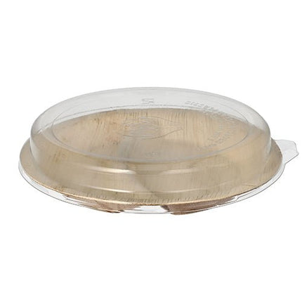 Starpak 10 Teller, Palmblatt 2-geteilt 300 ml Ø 23 cm · 5,3 cm mit rPET Deckel "Kombipack" | Schrumpffolie (10 Stück)