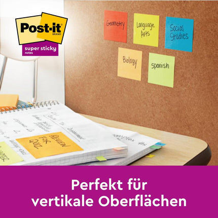 Post-it® Super Sticky Notes, 76 mm x 127 mm, 90 Blatt/Block, 100% PEFC