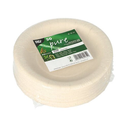 PAPSTAR 50 Teller, Agrarreste "pure" rund weiss