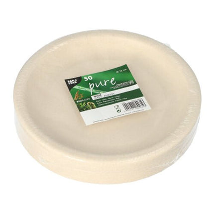 PAPSTAR 50 Teller, Agrarreste "pure" rund weiss