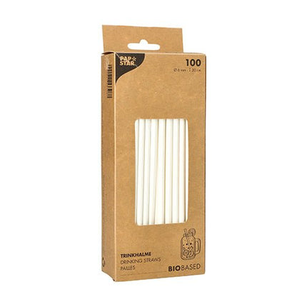 PAPSTAR 100 Trinkhalme, Papier Ø 6 mm