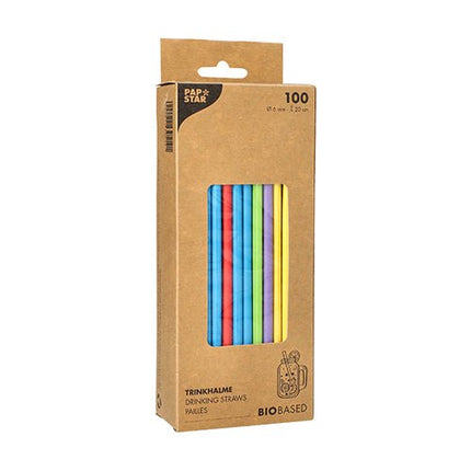 PAPSTAR 100 Trinkhalme, Papier Ø 6 mm