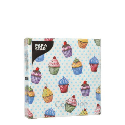 PAPSTAR 20 Servietten, 25 cm x 25 cm 3-lagig 1/4-Falz
