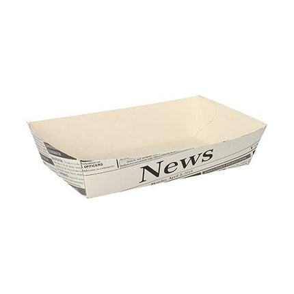 PAPSTAR 50 Pommes-Frites-Trays weiss "Newsprint"