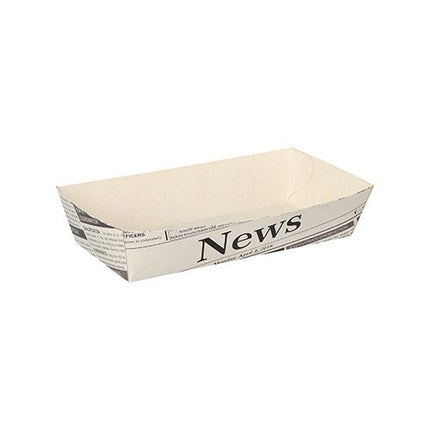 PAPSTAR 50 Pommes-Frites-Trays weiss "Newsprint"