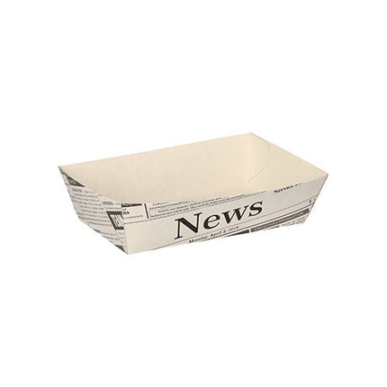 PAPSTAR 50 Pommes-Frites-Trays weiss "Newsprint"
