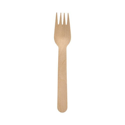 PAPSTAR Gabeln aus Holz "pure" 16 cm, gewachst, umweltfreundlich | Faltschachtel (100 Stück)