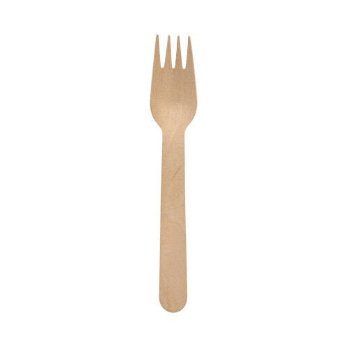 PAPSTAR Gabeln aus Holz "pure" 16 cm, gewachst, umweltfreundlich | Faltschachtel (100 Stück)