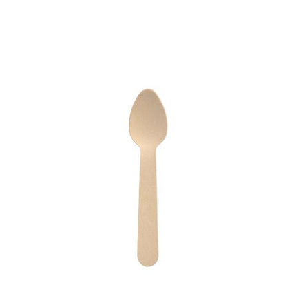 PAPSTAR Kaffeelöffel aus Holz "pure", 11 cm, gewachst | Faltschachtel (100 Stück)