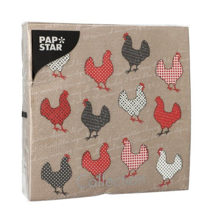 PAPSTAR 20 Servietten, 33 cm x 33 cm 3-lagig 1/4-Falz Design Set 5