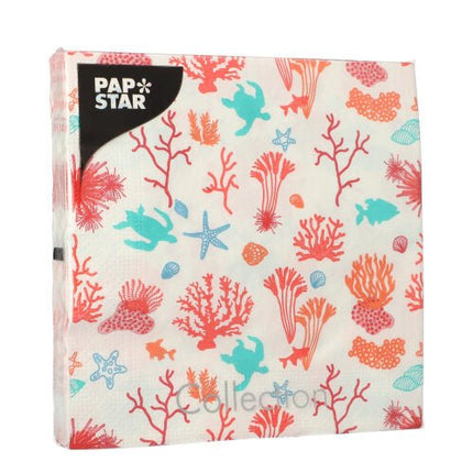 PAPSTAR 20 Servietten, 33 cm x 33 cm 3-lagig 1/4-Falz Design Set 1
