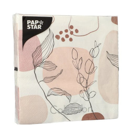 PAPSTAR 20 Servietten, 33 cm x 33 cm 3-lagig 1/4-Falz Design Set 5