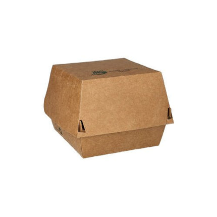 PAPSTAR 80 Burgerboxen, Pappe braun "100% Fair"
