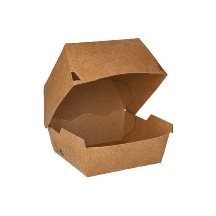 PAPSTAR 80 Burgerboxen, Pappe braun "100% Fair"