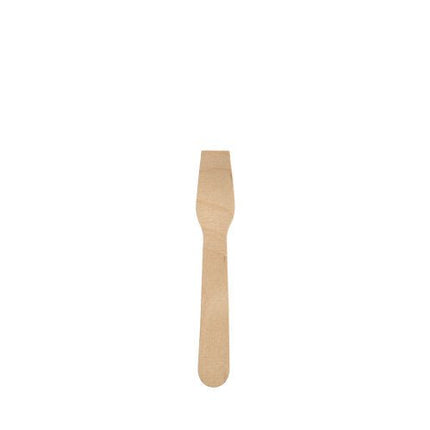 PAPSTAR Eislöffel aus Holz "pure", 9,4 cm, gewachst, umweltfreundlich | Faltschachtel (100 Stück)