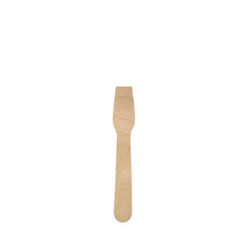 PAPSTAR Eislöffel aus Holz "pure", 9,4 cm, gewachst, umweltfreundlich | Faltschachtel (100 Stück)