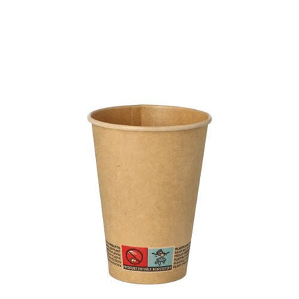 PAPSTAR Trinkbecher aus Pappe, braun, Ø 7 cm, 9,2 cm hoch | Folie (50 Stück)