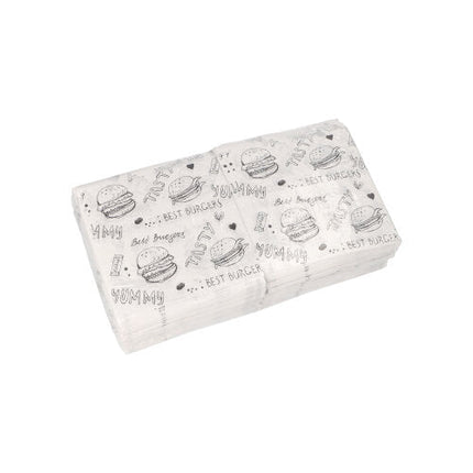 PAPSTAR Hamburger-Tüten 13x13 cm, weiß, ideal für Burger | Schrumpffolie (1000 Stück)
