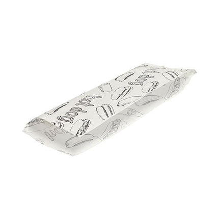 PAPSTAR Hot Dog-Tüten, 21x8,5 cm, weiß, ideal für Snacks | Schrumpffolie (1000 Stück)