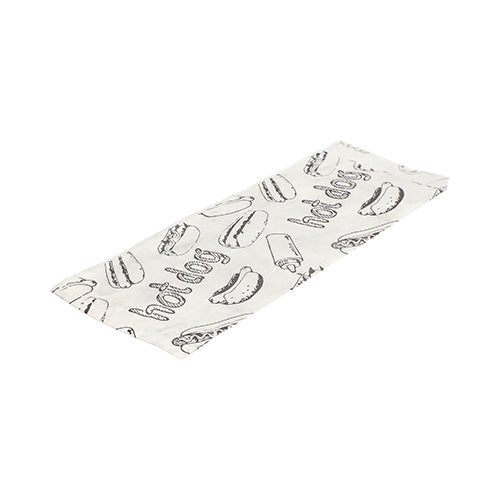 PAPSTAR Hot Dog-Tüten, 21x8,5 cm, weiß, ideal für Snacks | Schrumpffolie (1000 Stück)