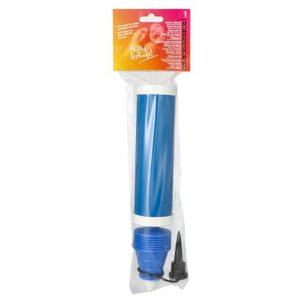 PAPSTAR Spezial-Luftballonpumpe, 27,5 cm, blau, für Feste | Beutel (1 Stück)