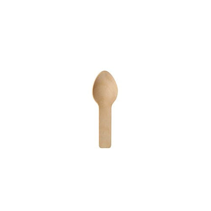 PAPSTAR Fingerfood-Löffel aus Holz "pure", 7,6 cm, ideal für Snacks | Folie (150 Stück)