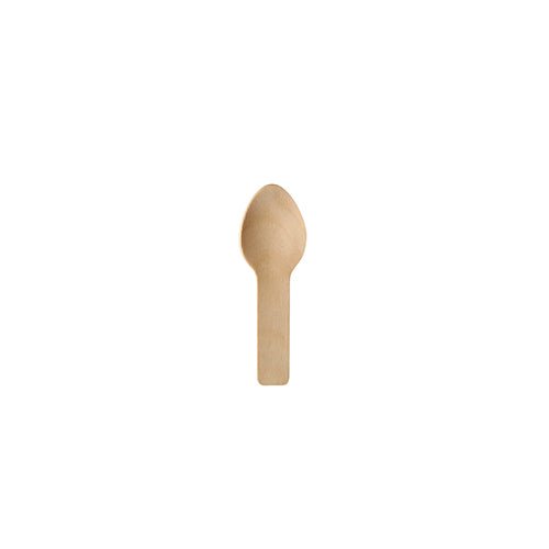 PAPSTAR Fingerfood-Löffel aus Holz "pure", 7,6 cm, ideal für Snacks | Folie (150 Stück)