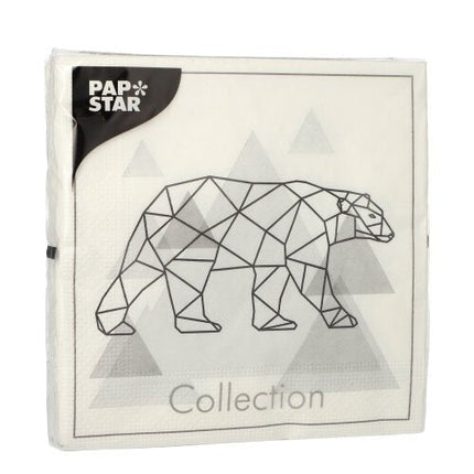 PAPSTAR 20 Servietten, 33 cm x 33 cm 3-lagig 1/4-Falz Design Set 1