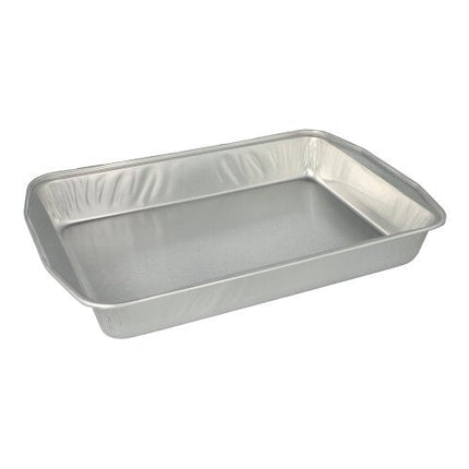 Starpak 5 Bratschalen, Alu eckig 3,15 l 5 cm x 25 cm x 36,6 cm silber | Schrumpffolie (5 Stück)