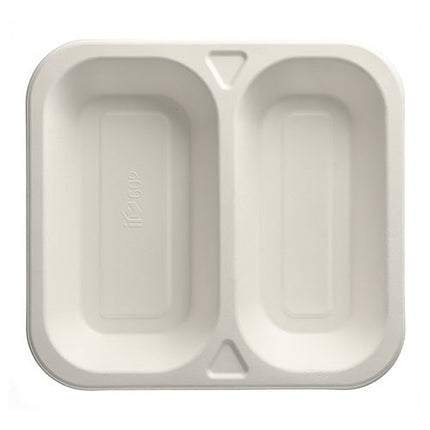 PAPSTAR 50 Siegelschalen, Zuckerrohr 4,2 cm x 24,5 cm x 26,5 cm weiss