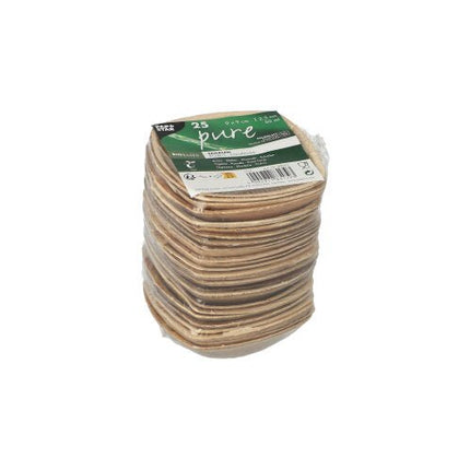 PAPSTAR 25 Schalen Palmblatt "pure" "QUADRATO" natur