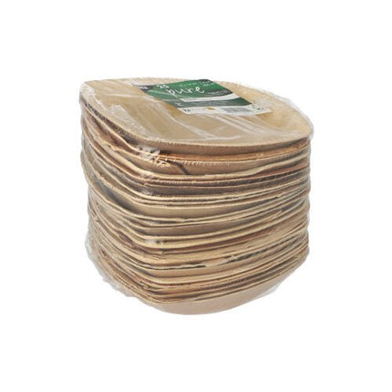 PAPSTAR 25 Schalen Palmblatt "pure" "QUADRATO" natur