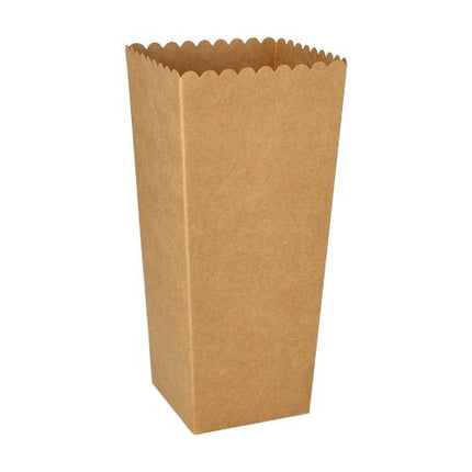 PAPSTAR Popcorn-Boxen eckig, braun, 19,7x7x7 cm | Folie (100 Stück)
