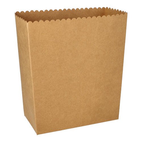 PAPSTAR Popcorn-Boxen eckig, braun, 19,2x15,8x8 cm, groß | Folie (50 Stück)