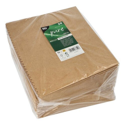 PAPSTAR Popcorn-Boxen eckig, braun, 19,2x15,8x8 cm, groß | Folie (50 Stück)