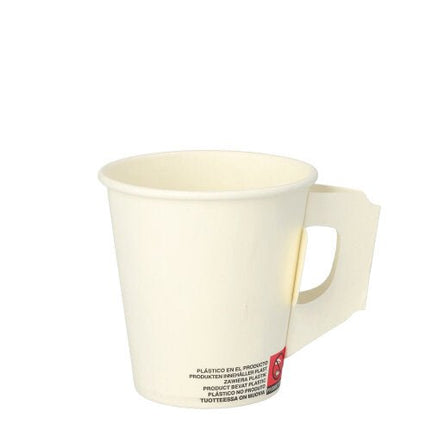 Starpak 80 Trinkbecher, Pappe mit Henkel, weiss