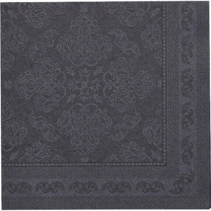 PAPSTAR 50 Servietten "ROYAL Collection" 1/4-Falz 40 x 40 cm schwarz
