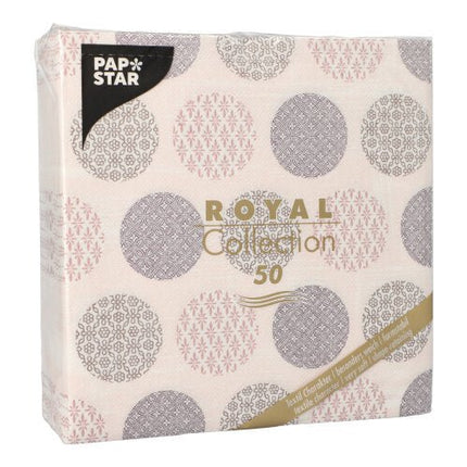 PAPSTAR 50 Servietten "ROYAL Collection" 1/4-Falz 40 x 40 cm rosa
