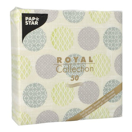 PAPSTAR 50 Servietten "ROYAL Collection" 1/4-Falz 40 x 40 cm grün