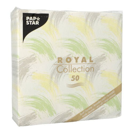 PAPSTAR 50 Servietten "ROYAL Collection" 1/4-Falz 40 x 40 cm grün