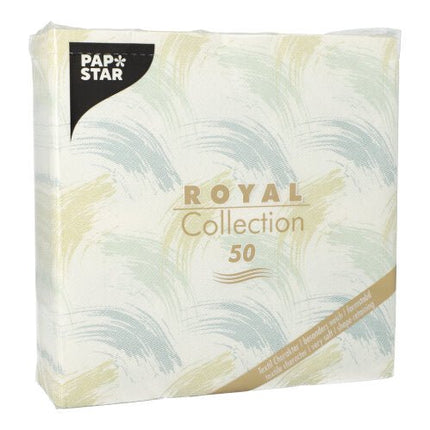 PAPSTAR 50 Servietten "ROYAL Collection" 1/4-Falz 40 x 40 cm blau