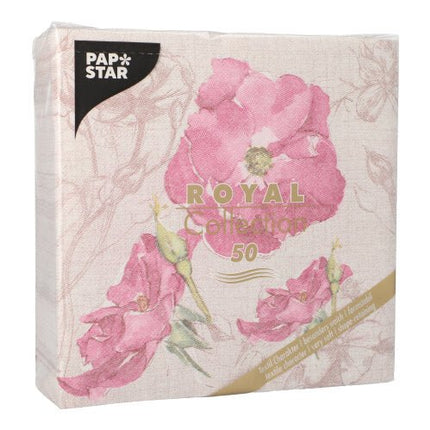 PAPSTAR 50 Servietten "ROYAL Collection" 1/4-Falz 40 x 40 cm lila