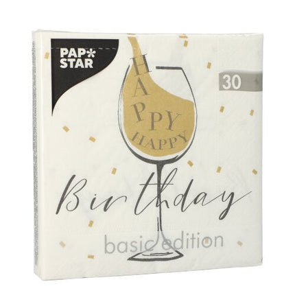 PAPSTAR 30 Servietten, 3-lagig 1/4-Falz 33 cm x 33 cm