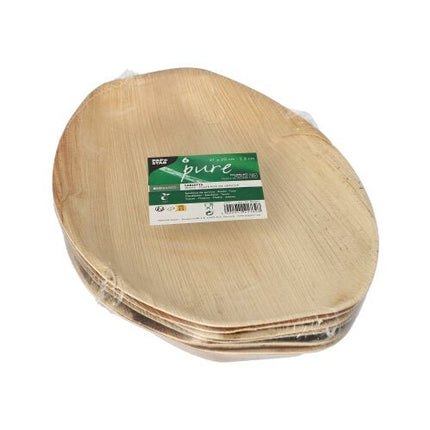PAPSTAR 6 Tabletts, Palmblatt "pure" oval natur