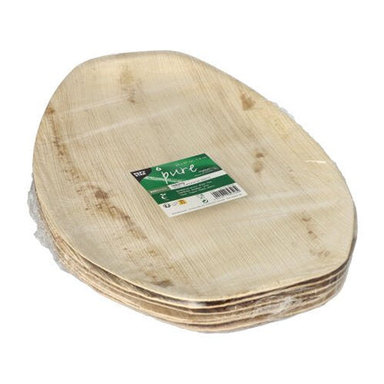 PAPSTAR 6 Tabletts, Palmblatt "pure" oval natur